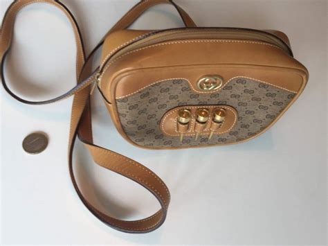 gucci vintage vanilla cream micro gg tan leather|vintage gucci clutch bags.